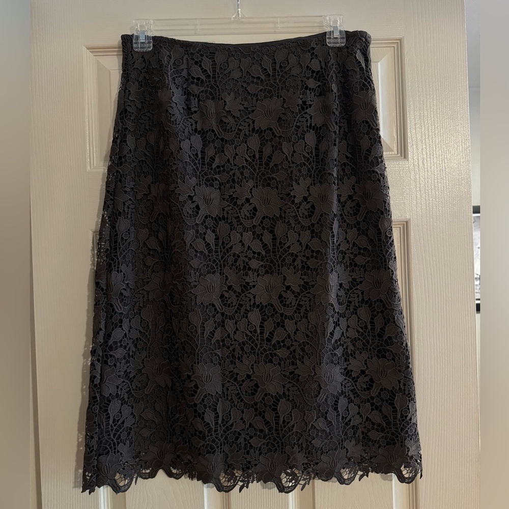 Charcoal Gray Garnet Hill Skirt. Size 10